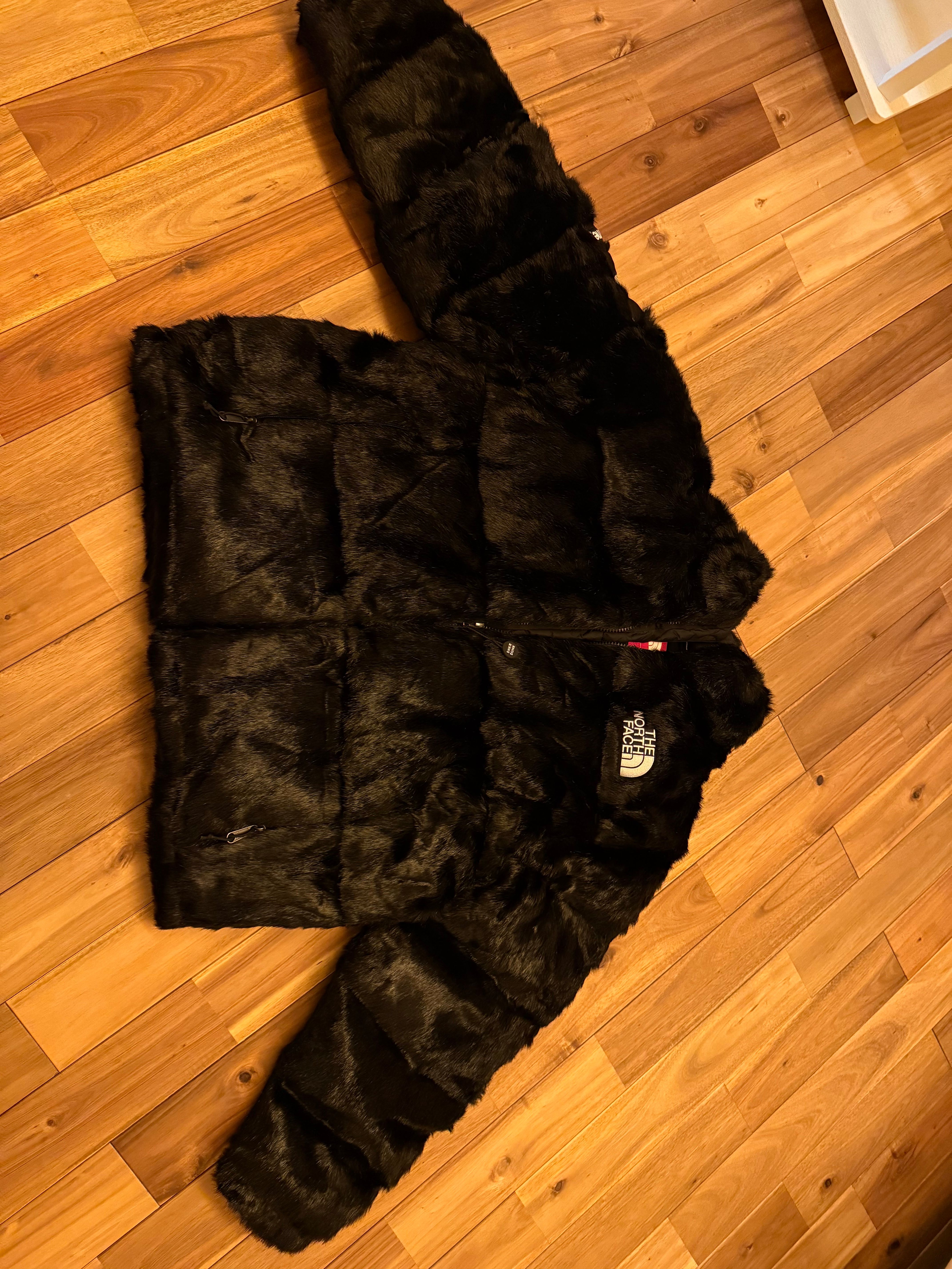 Supreme x The North Face Faux Fur Nuptse Jacket "Black"