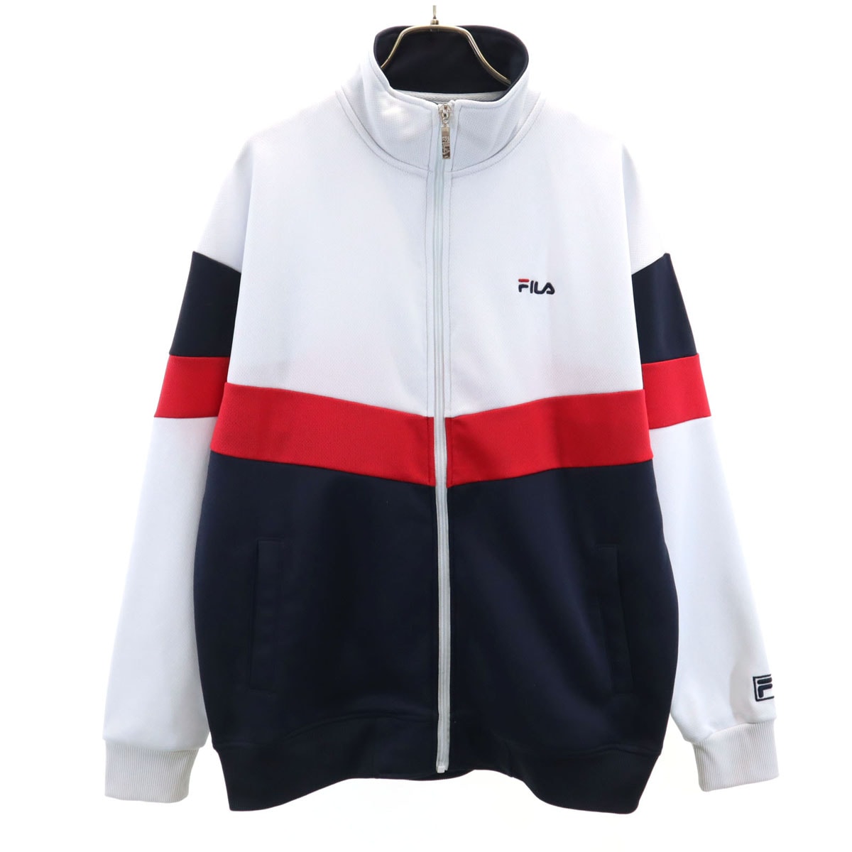 FILA フィラ トラックジャケット M ホワイト ジャージ