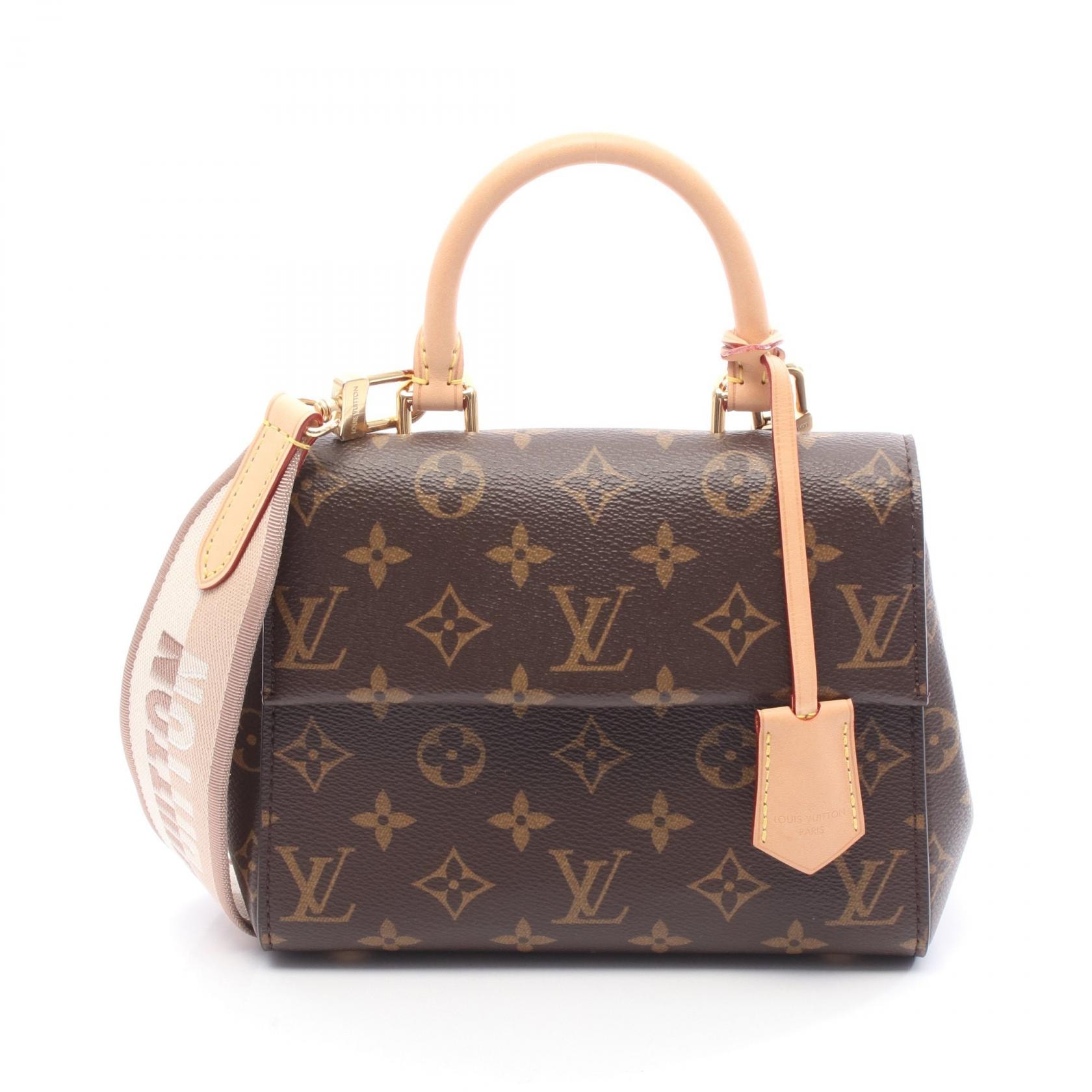 ルイ・ヴィトン LOUIS VUITTON クリュニー MINI ハンドバッグ バッグ PVCコーティングキャンバス レザー モノグラム レディース ブラウン系 M46055 【中古】