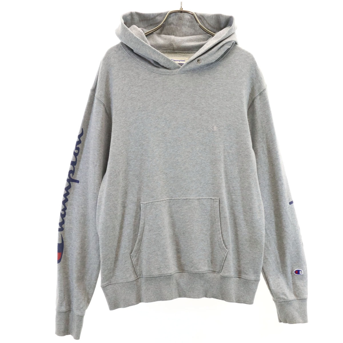 Champion チャンピオン 長袖 スウェットパーカー M グレー プルオーバー