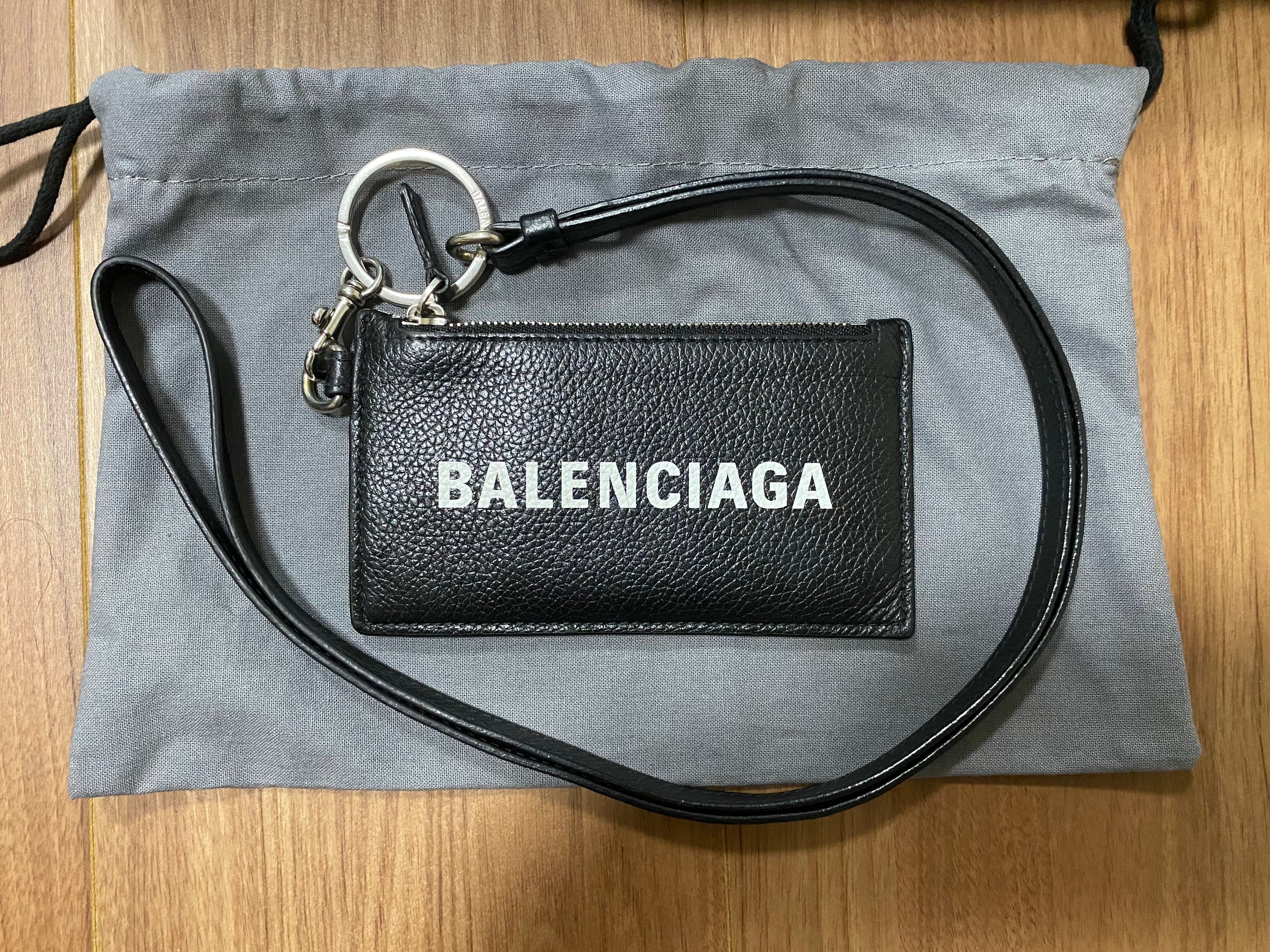 BALENCIAGA Everyday Leather Card Holder "Black"