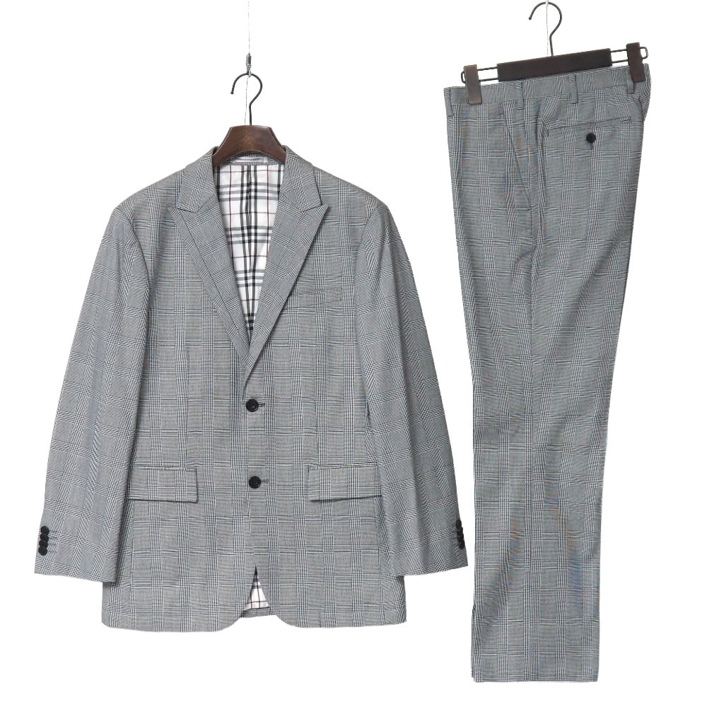 ■美品■BURBERRY BLACK LABEL バーバリーブラックレーベル スーツ サイズS/73 チェック ブレザー シングルジャケット スラックス ブランド古着【中古】20260327/RA8449