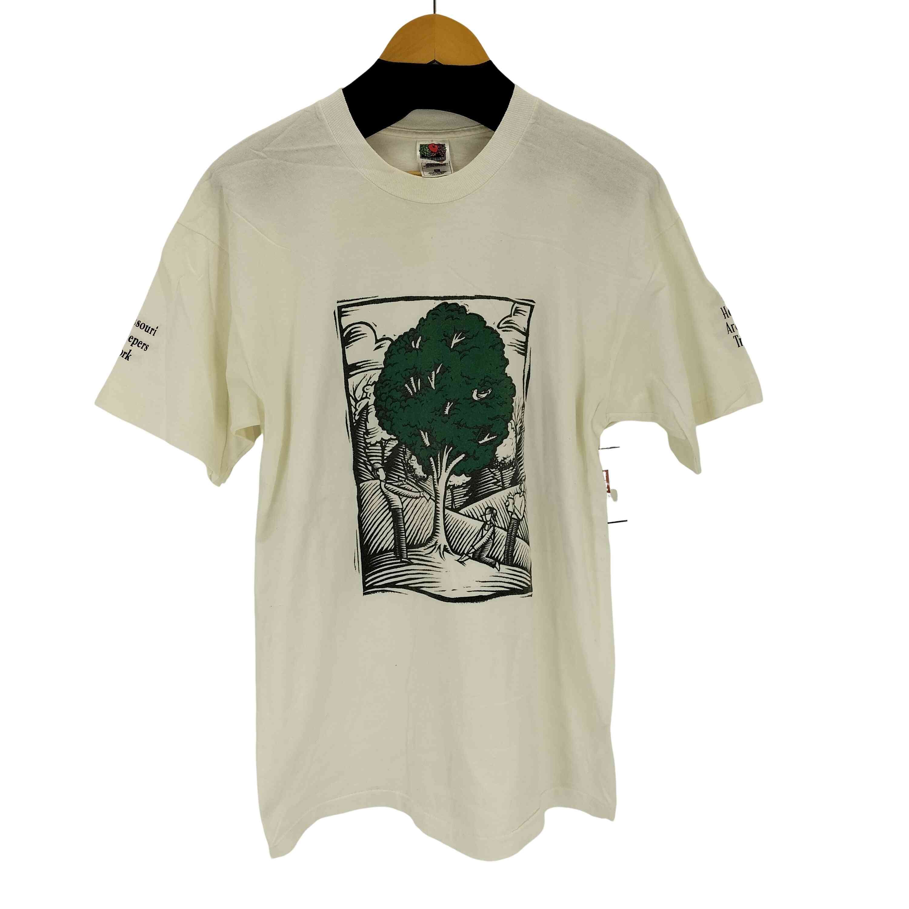 シングルステッチ プリントクルーネックTシャツ【1141969729140】