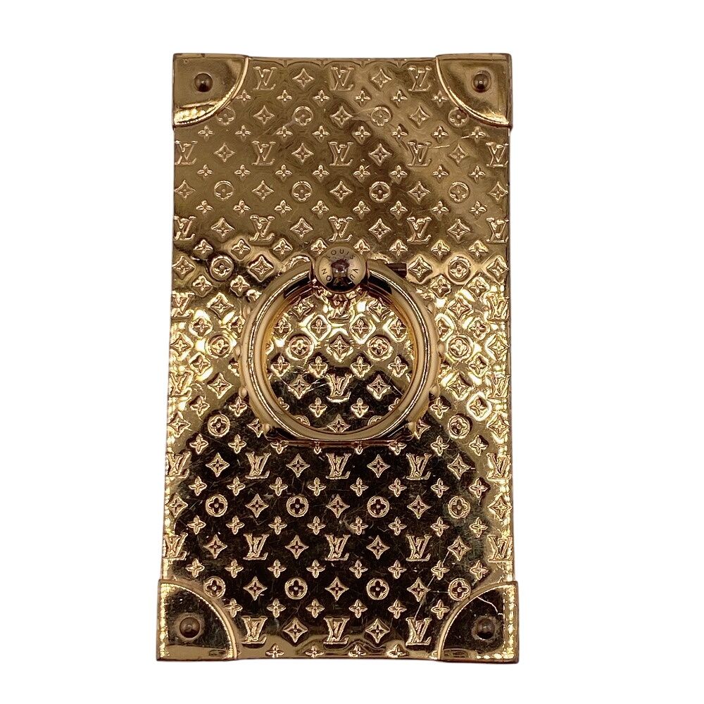 ルイヴィトン LOUIS VUITTON 携帯・スマホアクセサリー フォンリング トランク スマホリング M63145 ゴールド