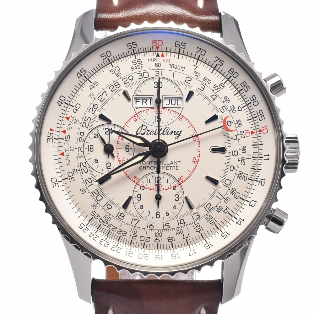 ブライトリング BREITLING A21330 モンブリランダトラ クロノグラフ 自動巻き メンズ 良品 箱・保証書付き 腕時計 A#149435