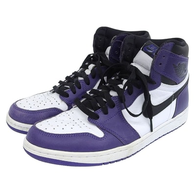 ナイキ Air Jordan 1 Retro High OG スニーカー シューズ メンズ パープル ホワイト 28cm 555088-500 10(US)