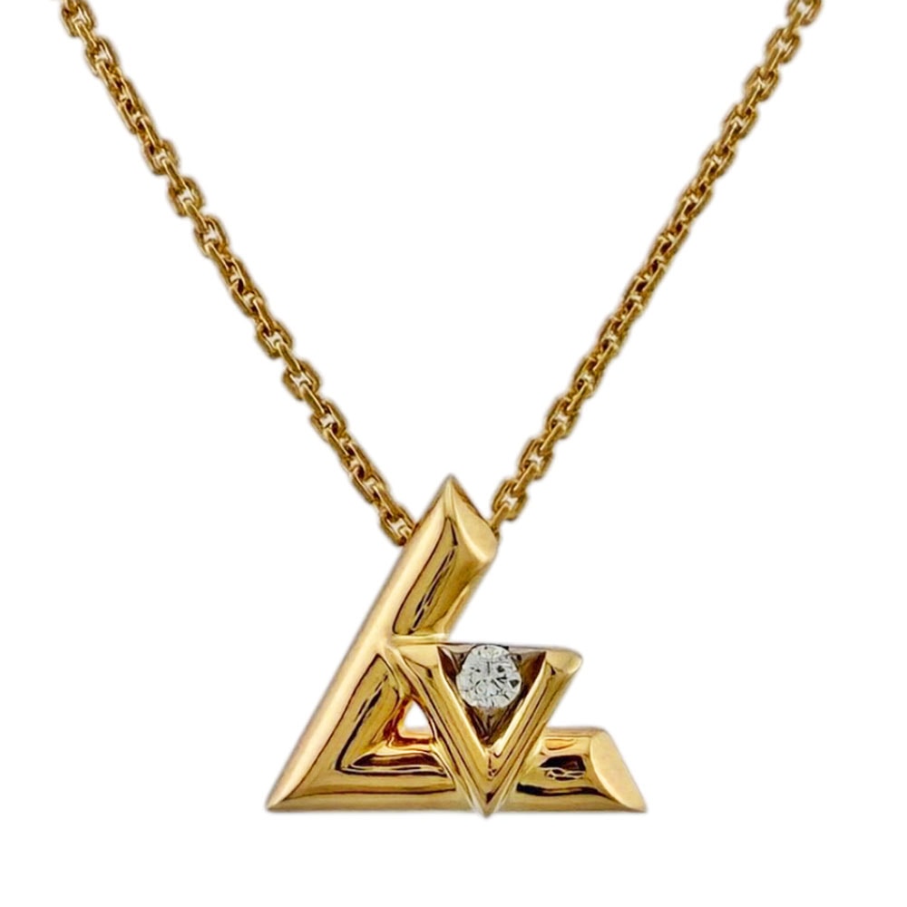 ルイヴィトン パンダンティフ ヴォルトワン ネックレス 18金 K18イエローゴールド Q93805 レディース LOUIS VUITTON  中古