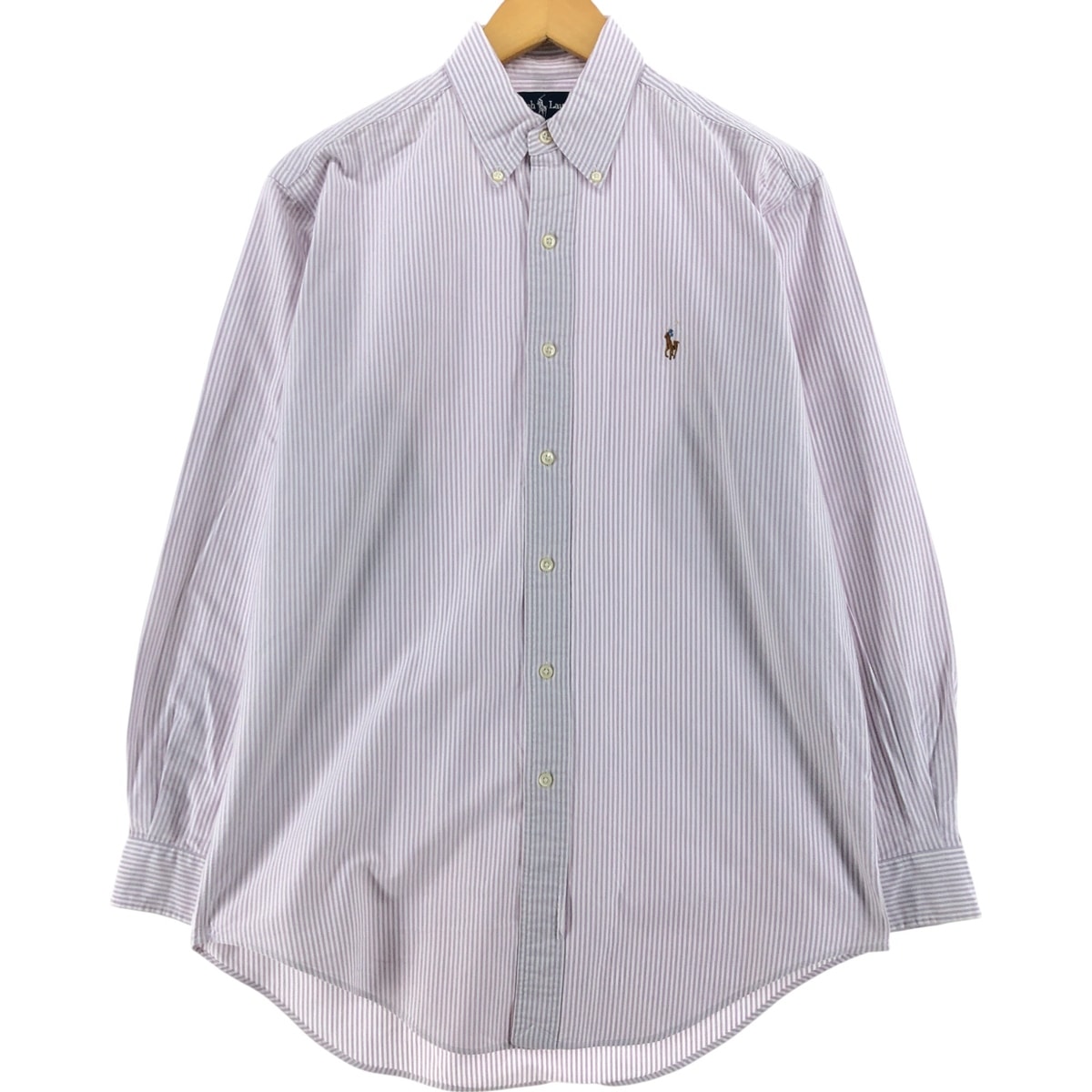 古着 ラルフローレン Ralph Lauren YARMOUTH 長袖 ボタンダウンストライプシャツ メンズM相当/eaa536458