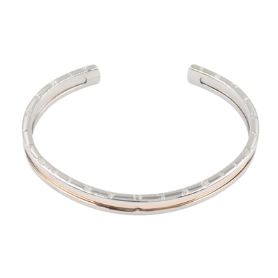 ブルガリ BVLGARI B-zero1 ビーゼロワン オープン ブレスレット SM ブレスレット アクセサリー K18PG(ピンクゴールド) ステンレススチール レディース ゴールド系 / シルバー系 【中古】