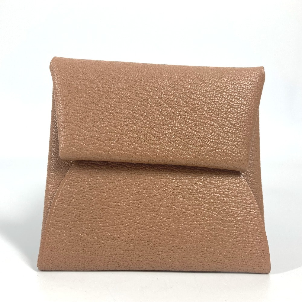 エルメス HERMES バスティア ヴェルソ バイカラー 財布 小銭入れ スクエア コインケース シェーブル Z刻 ケブラコ/モーヴシルベストル ブラウン 未使用