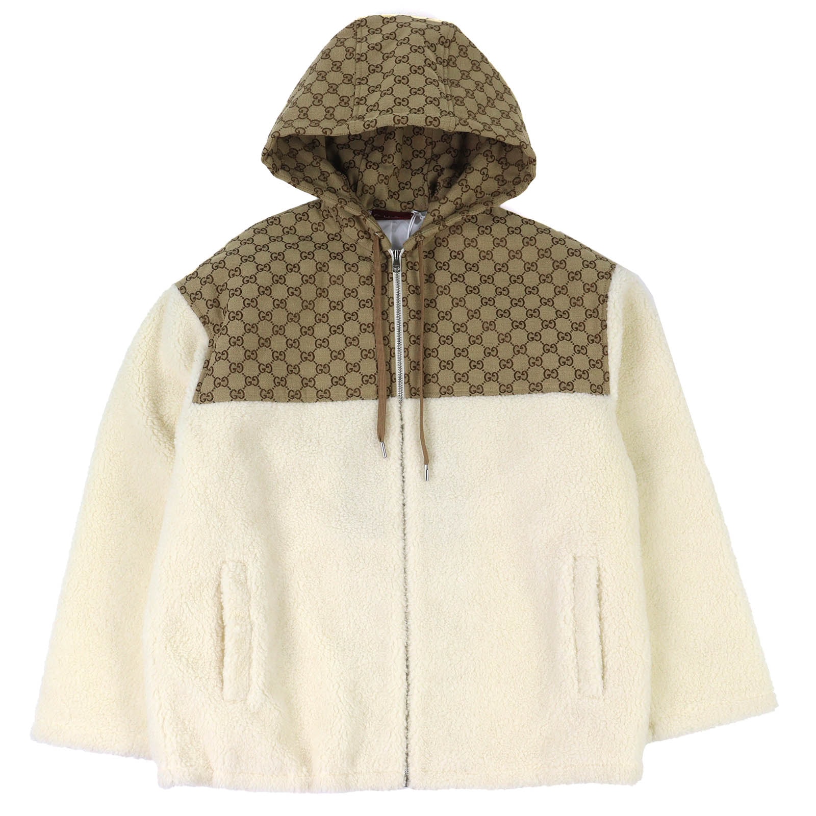 未使用品 グッチ GGインターシャ フリースジャケット M 798503