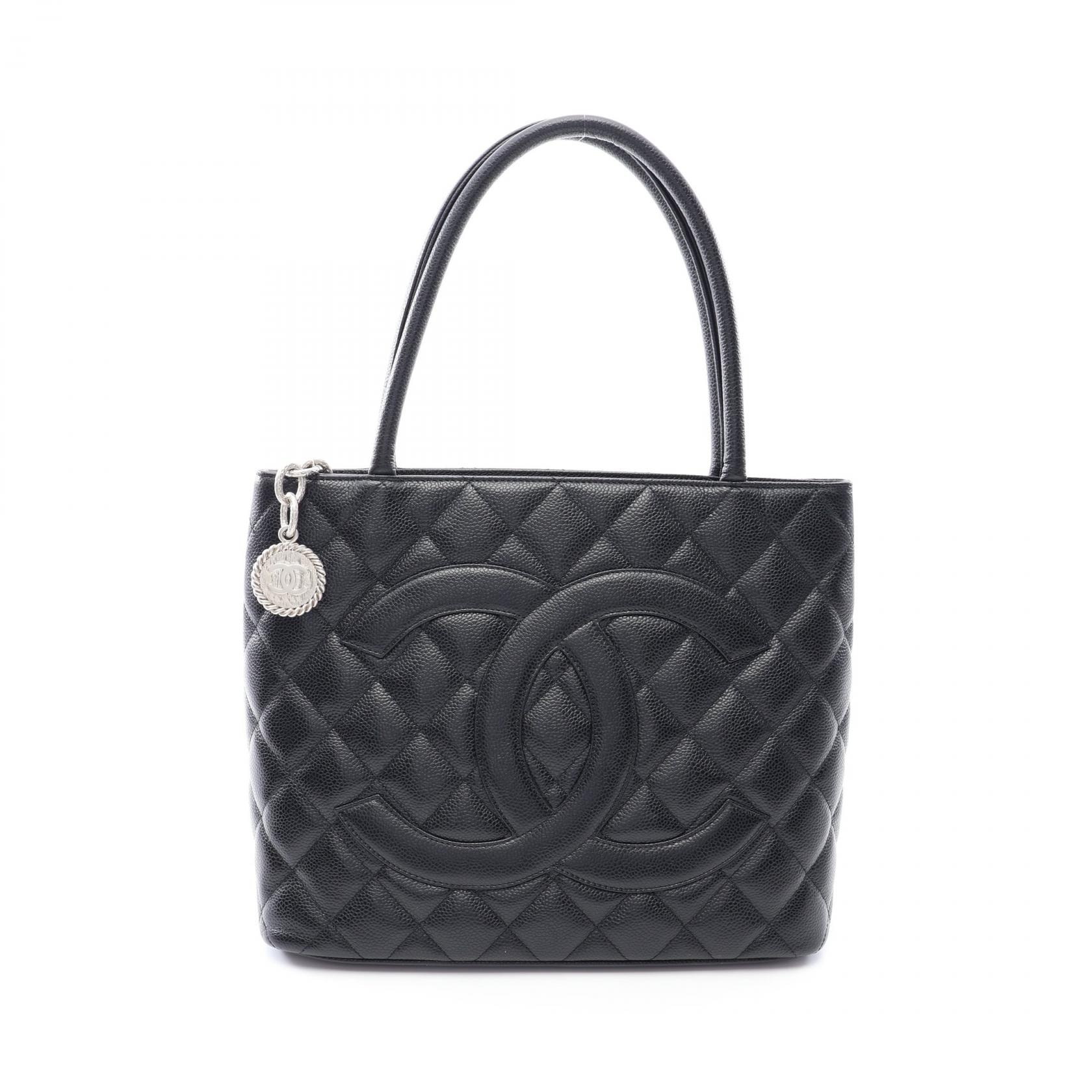 シャネル CHANEL 復刻トート トートバッグ バッグ キャビアスキン(グレインドカーフ) レディース ブラック系 A01804 【中古】