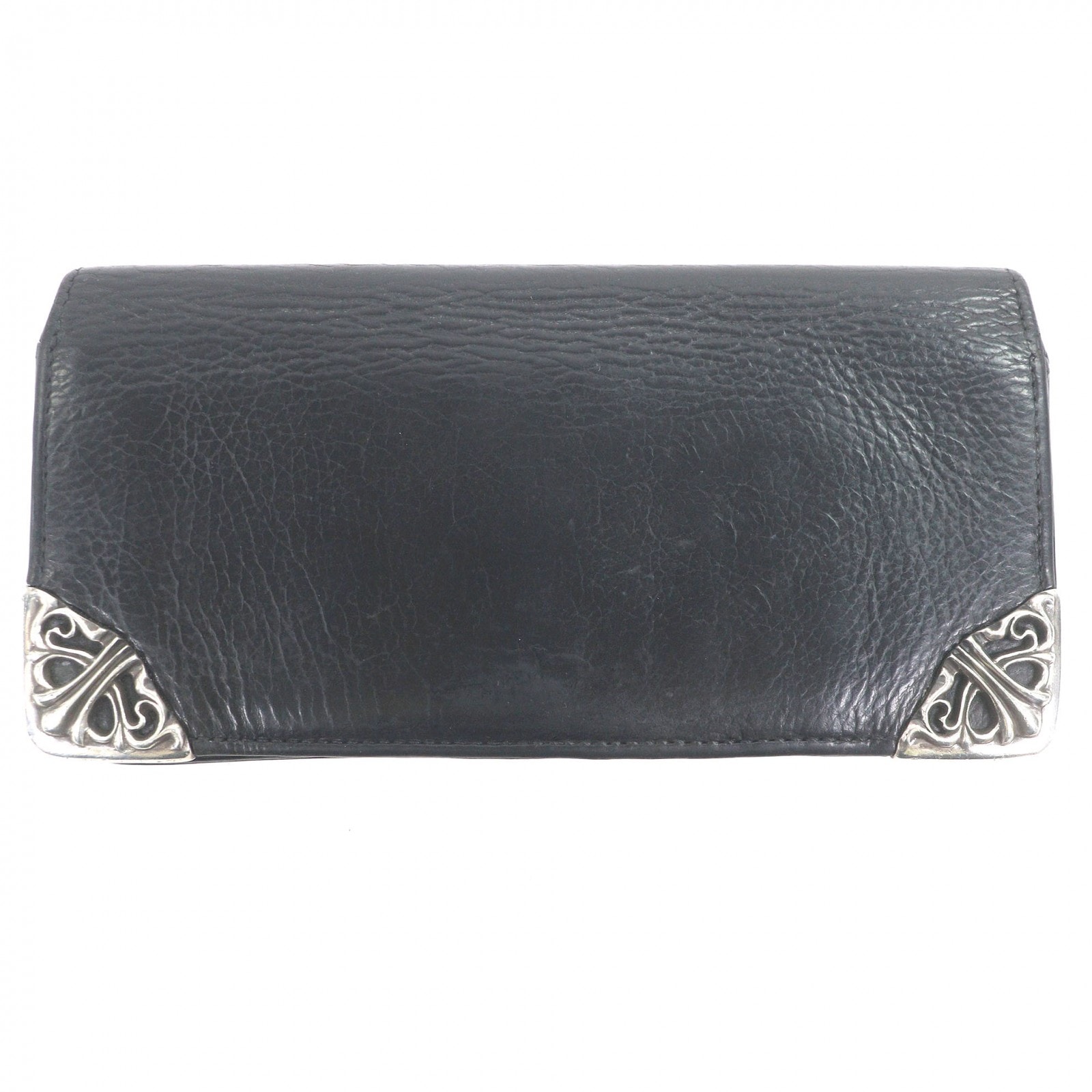 Chrome Hearts Single Fold Long Wallet Tips "Black"