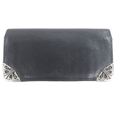 Chrome Hearts Single Fold Long Wallet Tips "Black"