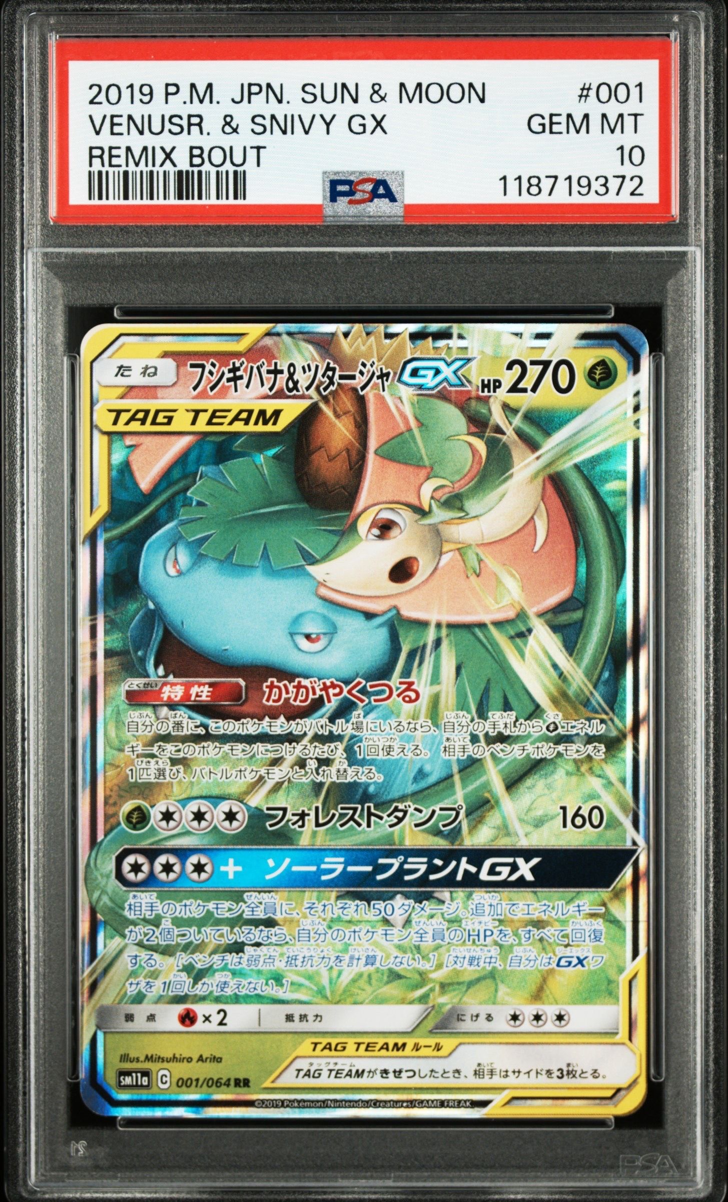 フシギバナ&ツタージャGX RR [SM11a 001/064](強化拡張パック「リミックスバウト」)