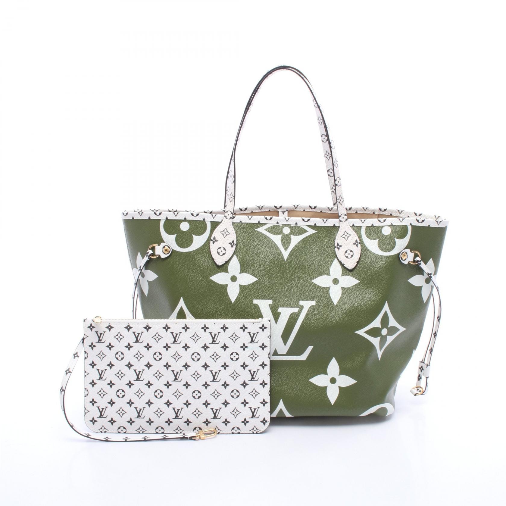 ルイ・ヴィトン LOUIS VUITTON ネヴァーフルMM トートバッグ バッグ PVCコーティングキャンバス モノグラム・ジャイアント ベージュ レディース カーキ系 / ベージュ系 / マルチカラー M44568 【中古】