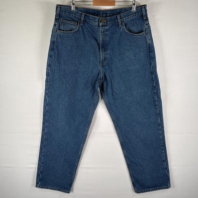 古着 カーハート Carhartt デニムパンツ 裏地付き ワーク ストレート 5ポケット w40 L32 ブルー メンズ