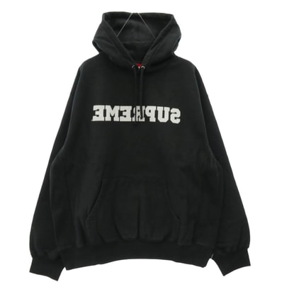 Supreme シュプリーム パーカー 25SS Reverse Hooded Sweatshirt リバース フーデッド スウェットシャツ フーディー パーカー ブラック系 L【極上美品】【中古】