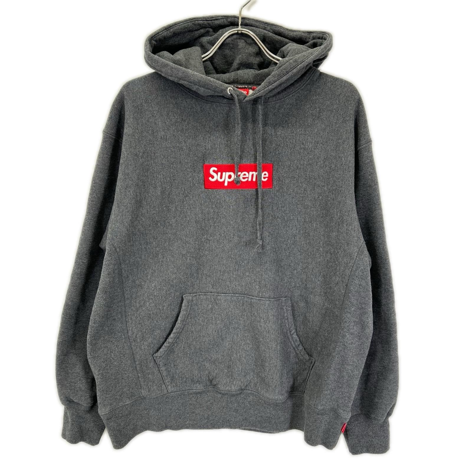 シュプリーム 21AW グレー Box Logo Hooded Sweatshirt M