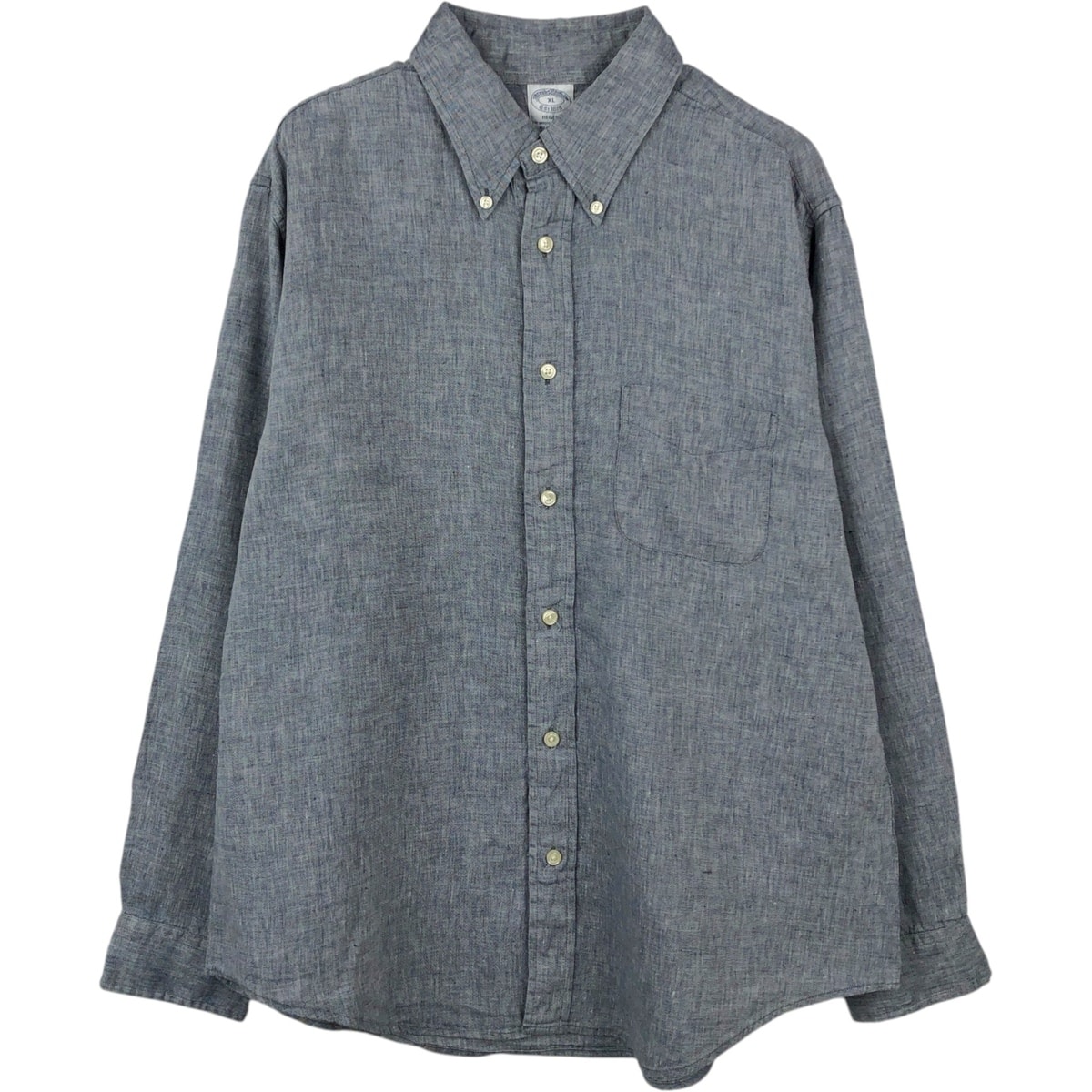 古着 ブルックスブラザーズ Brooks Brothers Est.1818 REGENT 長袖 リネン ボタンダウンシャツ メンズXL相当/eaa569002