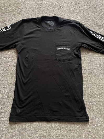 Chrome Hearts Scroll Logo L/S T-Shirt "Black"