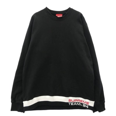 Supreme シュプリーム スウェット 19SS Rib Stripe Crewneck リブストライプ クルーネック スウェット ブラック系 L【美品】【中古】