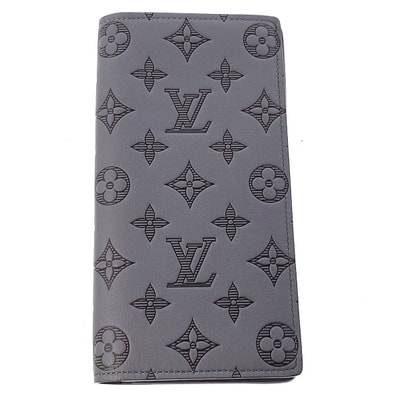 LOUIS VUITTON ルイ・ヴィトン ポルトフォイユ ブラザ 長財布 M81335 モノグラムシャドウ グレー メンズ【中古】