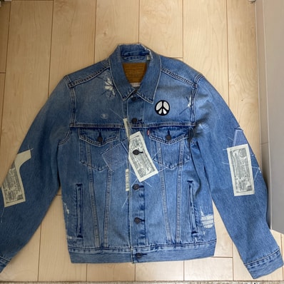 LEVI'S Slake Collection Trucker Jacket Lots Of Pockets "Midium Indigo"