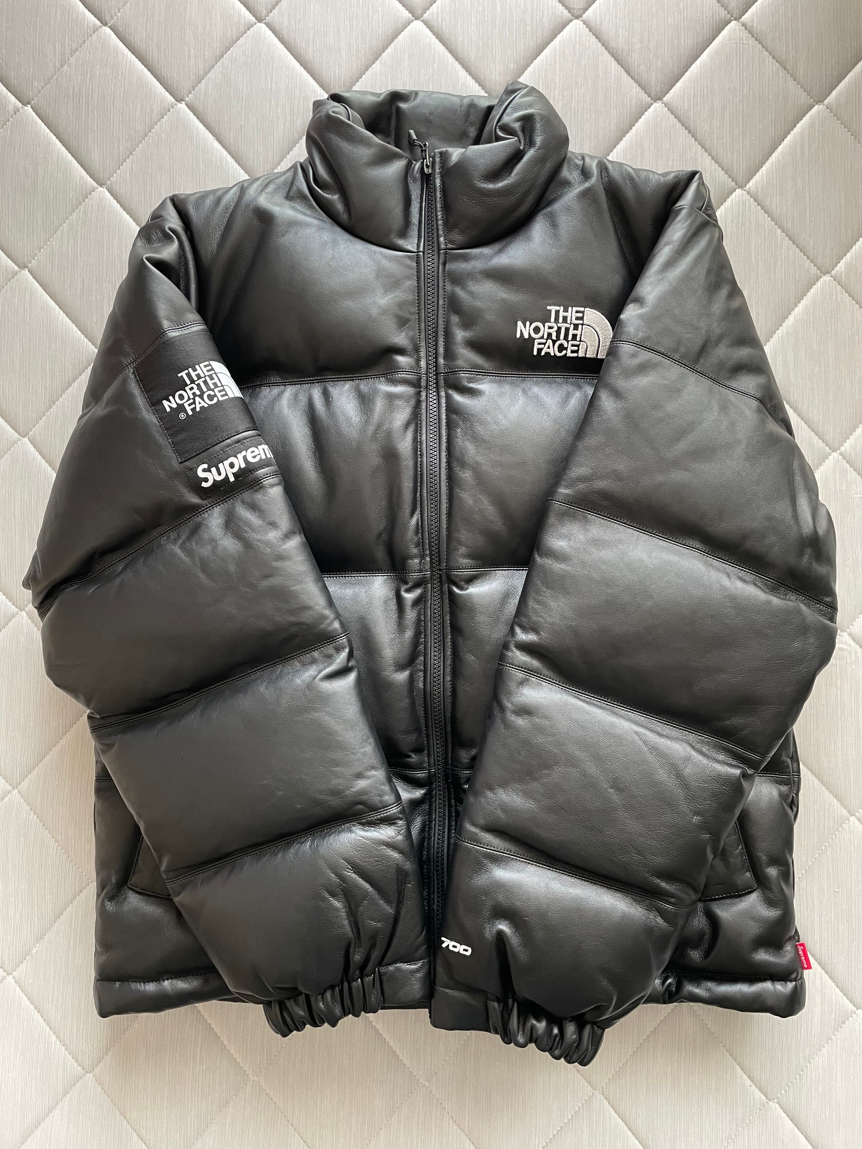 Supreme x The North Face Leather Nuptse Jacket "Black"