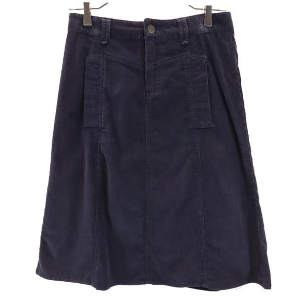 MARC JACOBS マークジェイコブス ミニ丈 コーデュロイ スカート 4 パープル系 ロゴ