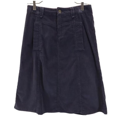 MARC JACOBS マークジェイコブス ミニ丈 コーデュロイ スカート 4 パープル系 ロゴ