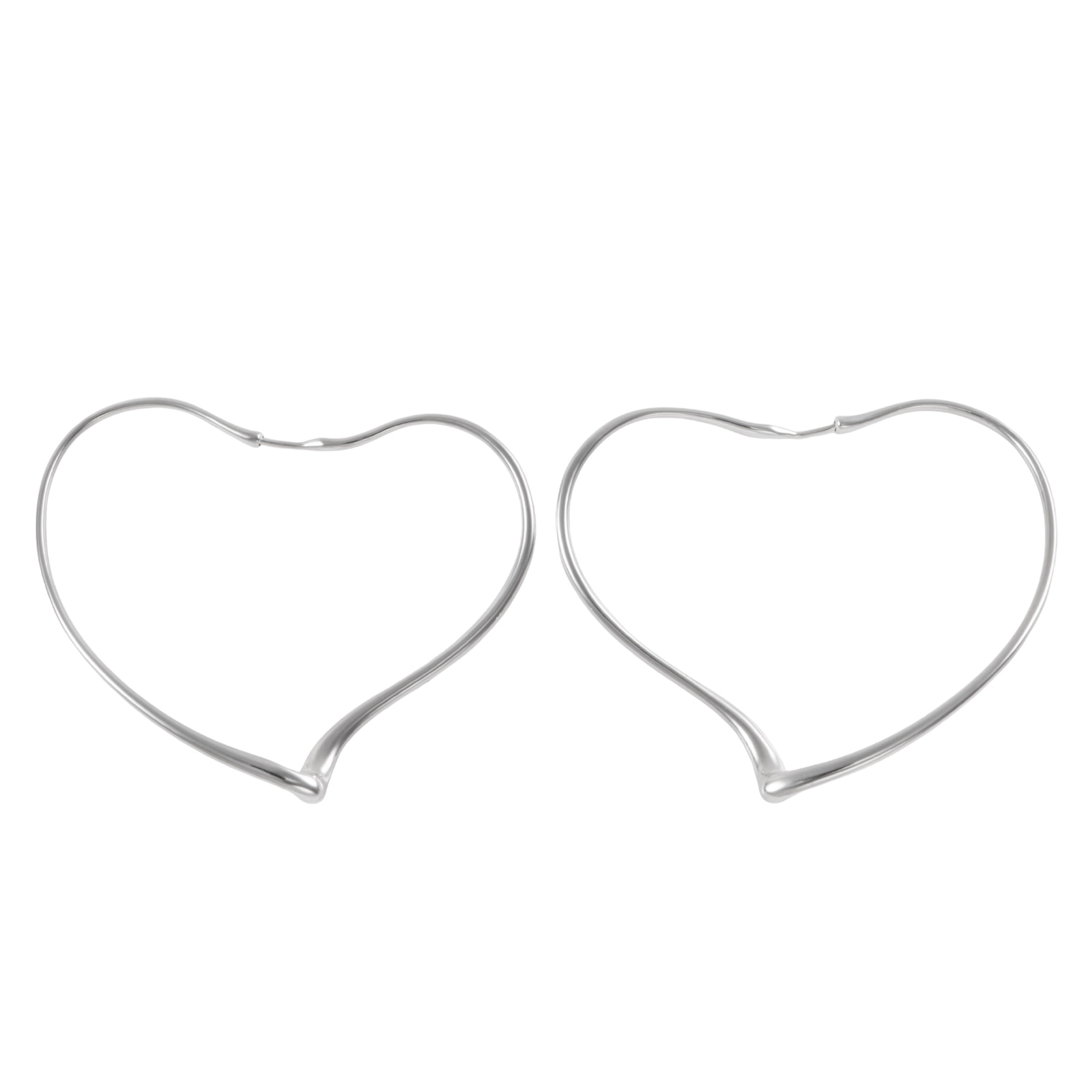 TIFFANY&Co. ティファニー オープンハート フープ ピアス ラージ スターリングシルバー シルバー【中古】