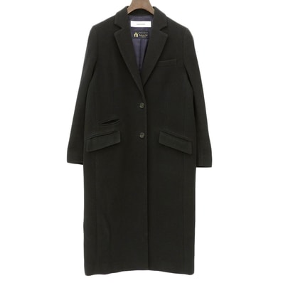 ジャーナルスタンダード Menchi カシミヤ混 ロング丈 チェスターコート レディース ブラック 19-020-400-3020 ―