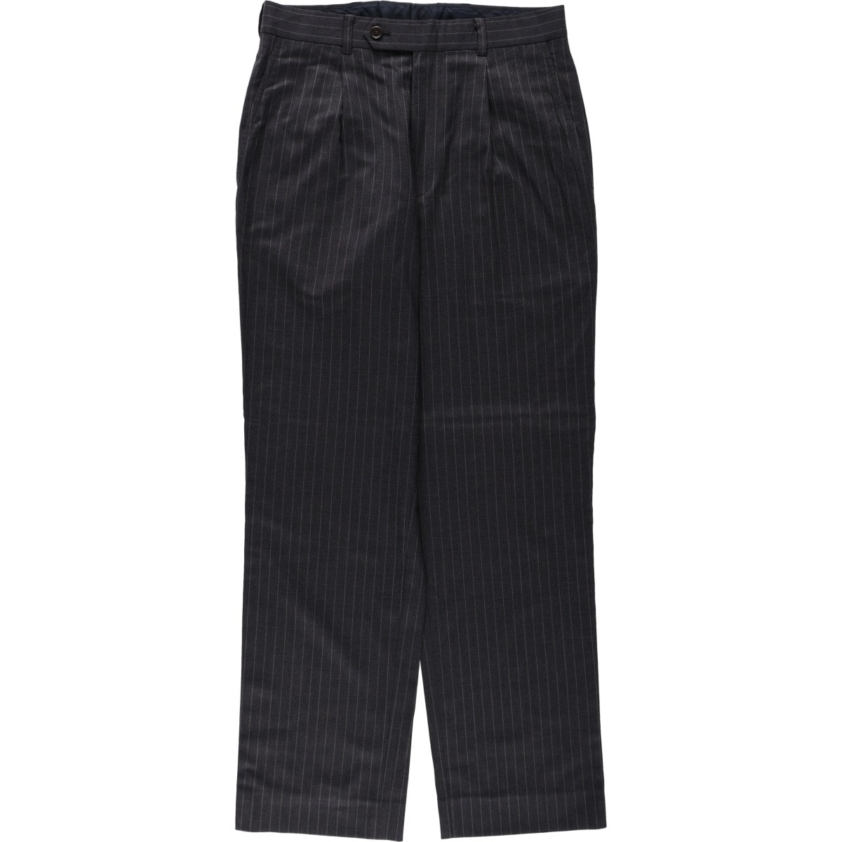 古着 ブルックスブラザーズ Brooks Brothers ストライプ柄 ワンタック ウールパンツ スラックス メンズw30相当/eaa669501