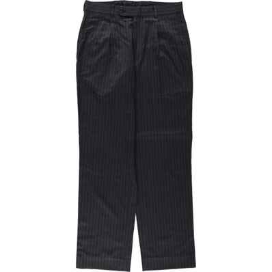 古着 ブルックスブラザーズ Brooks Brothers ストライプ柄 ワンタック ウールパンツ スラックス メンズw30相当/eaa669501