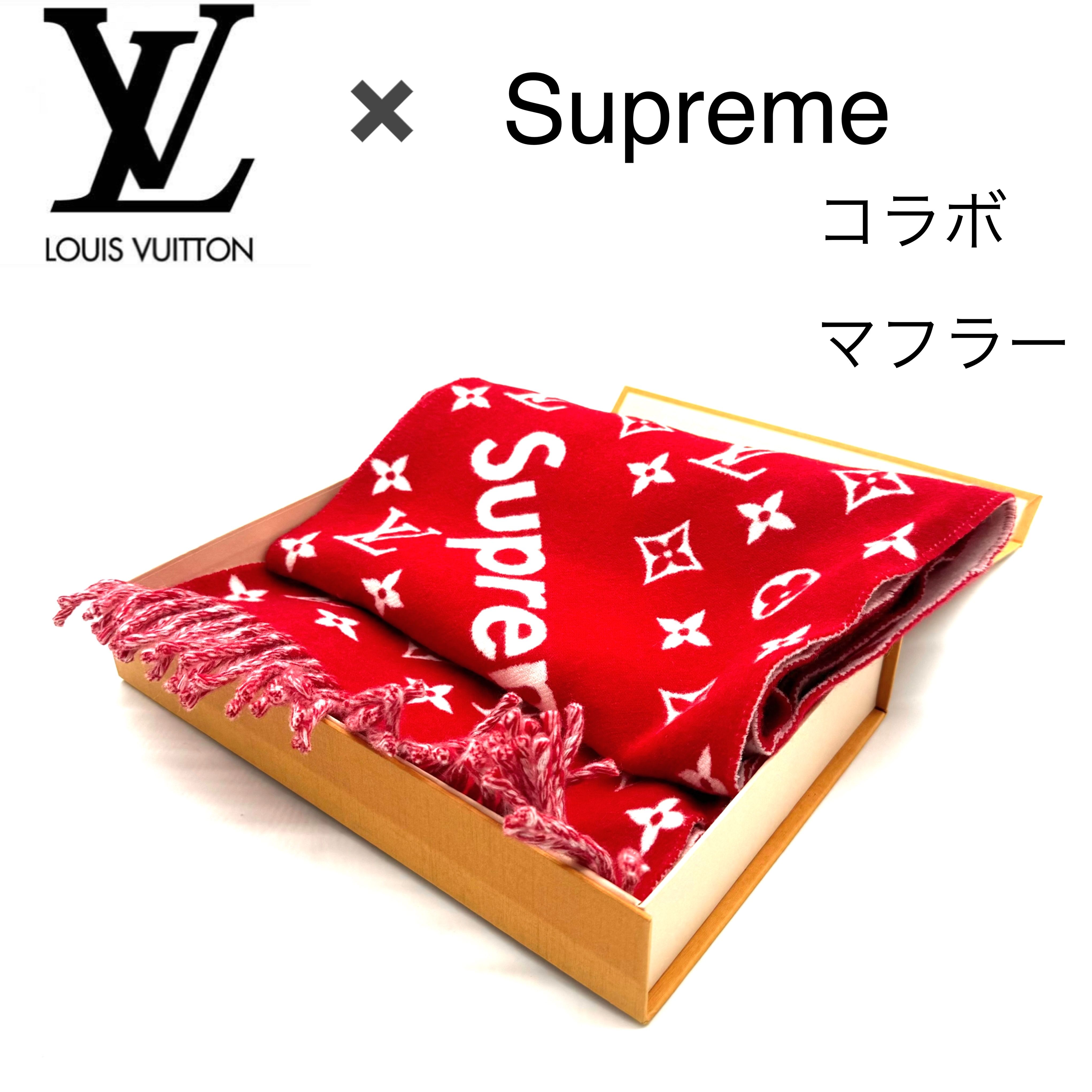 Louis Vuitton x Supreme Monogram Scarf "Red"