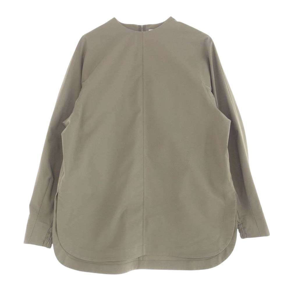 HYKE ハイク ブラウス 202-15121-008 TASLAN TWILL TOP プルオーバー バルーンスリーブ 長袖 ブラウス グレー系 1【中古】