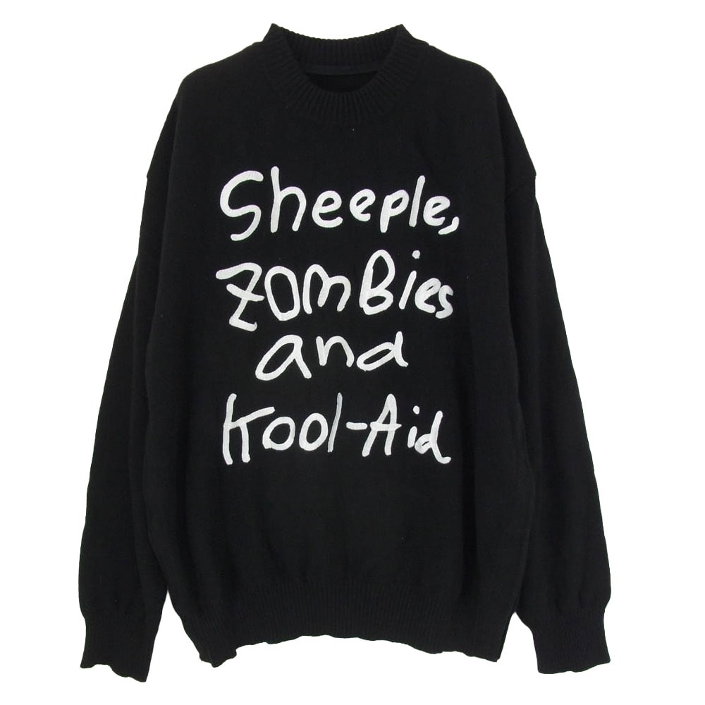 Sacai サカイ ニット 22AW 22-0443S MADSAKI Embroidery Knit Pullover マサキ エンブロイダリー プルオーバー ニット セーター ブラック系 3【中古】