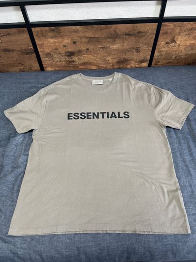 FEAR OF GOD ESSENTIALS 3D Silicon Applique Boxy T-Shirt "Gray Flannel/Charcoal"