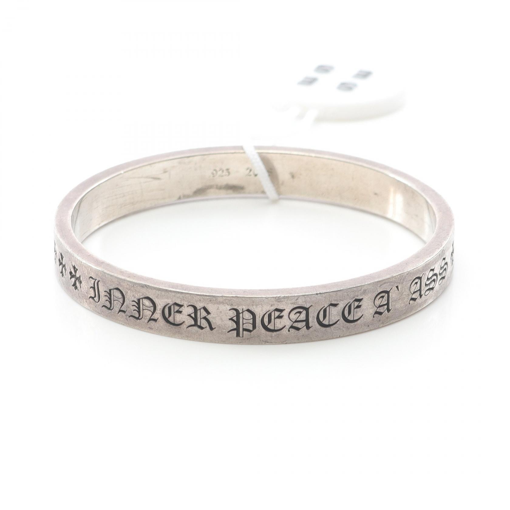 Chrome Hearts 9mm Spacer Bangle GOD BLESS THE WORLD "Silver"