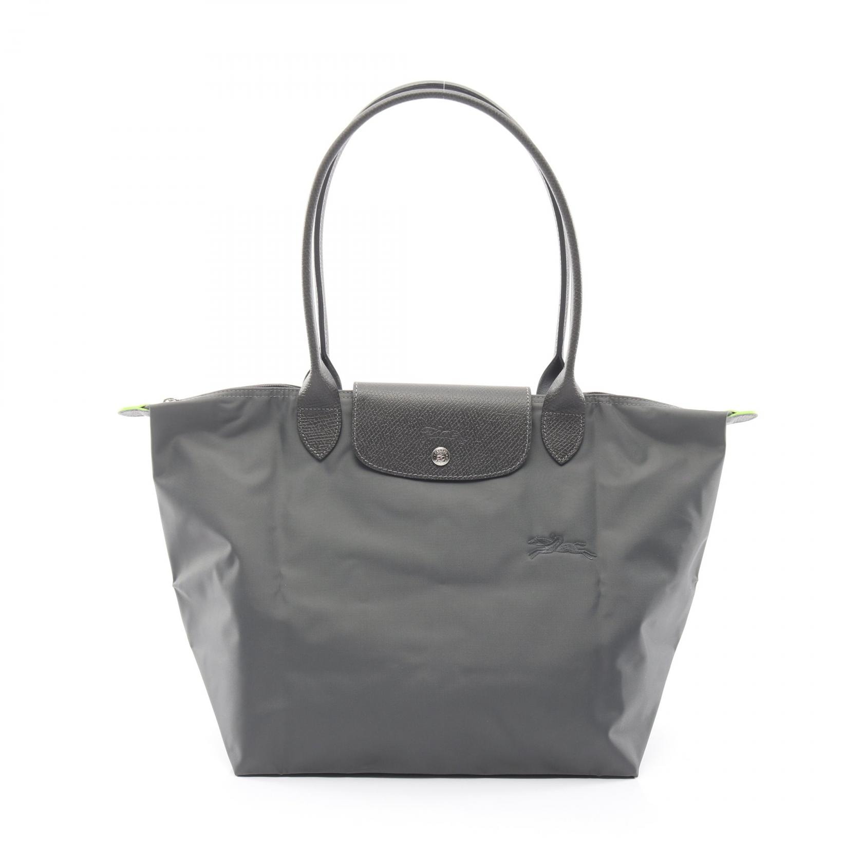 ロンシャン Longchamp ル プリアージュ グリーン L ショルダーバッグ バッグ キャンバス レザー レディース グレー系 L1899919P66 【新品】