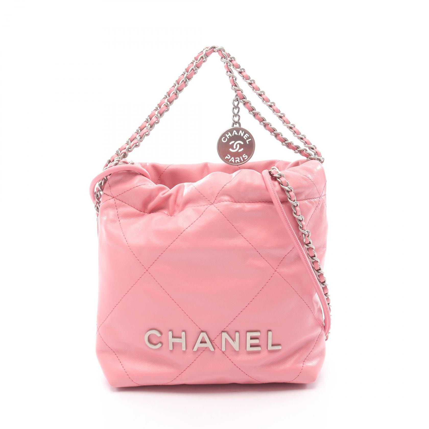 シャネル CHANEL CHANEL 22 ミニ ショルダーバッグ バッグ レザー レディース ピンク系 AS3980 【中古】