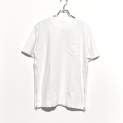sacai Side Zip Cotton T-Shirt “White “