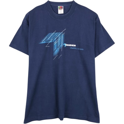古着 00年代 フルーツオブザルーム FRUIT OF THE LOOM HEAVY COTON TANDEM アドバタイジングTシャツ USA製 メンズXL相当/eaa654251