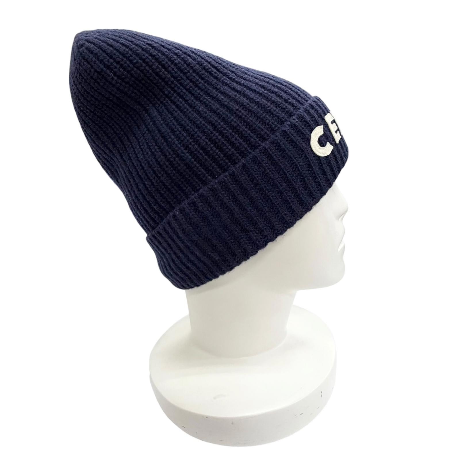 A+ (新品・未使用(ワケあり))】未使用品 セリーヌ ロゴ ニット帽 A+ (新品・未使用(ワケあり))】未使用品 セリーヌ ロゴ ニット帽