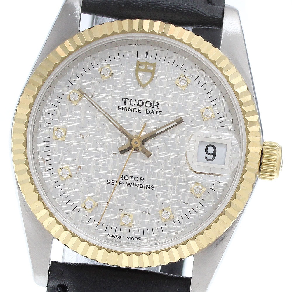 チュードル プリンスデイト 10Pダイヤ 74033 メンズ 【中古】