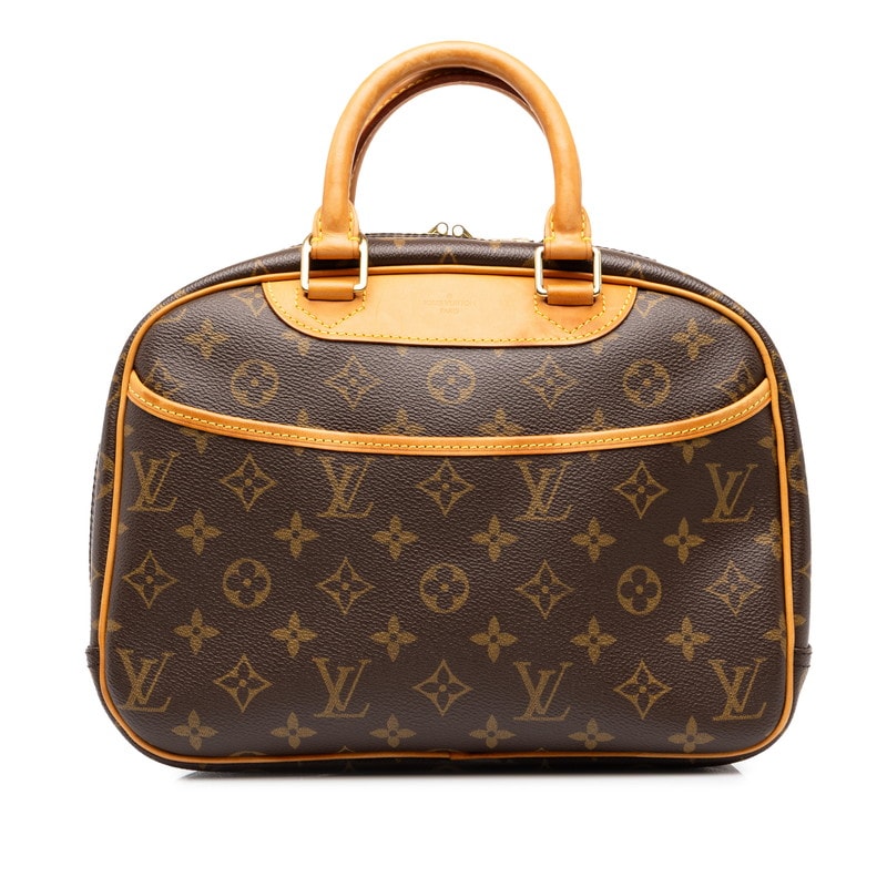 ルイ ヴィトン モノグラム トゥルーヴィル ハンドバッグ M42228 ブラウン PVC レザー レディース LOUIS VUITTON 中古