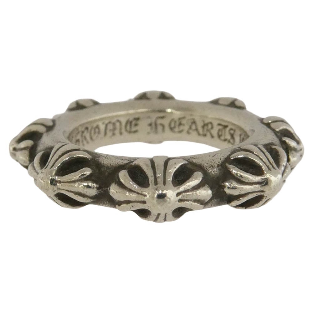 CHROME HEARTS クロムハーツ(原本無) CROSS BAND クロスバンド リング シルバー系 11.5号【中古】