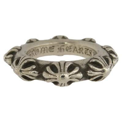 CHROME HEARTS クロムハーツ(原本無) CROSS BAND クロスバンド リング シルバー系 11.5号【中古】