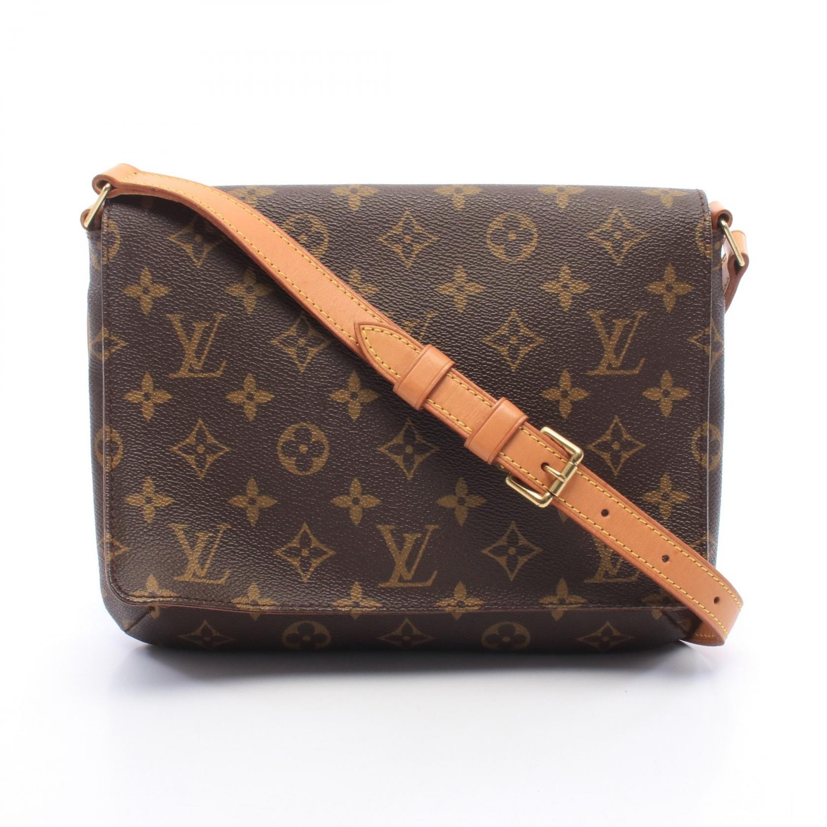 ルイ・ヴィトン LOUIS VUITTON ミュゼットタンゴ ショートストラップ ショルダーバッグ バッグ PVCコーティングキャンバス レザー モノグラム レディース ブラウン系 M51257 【中古】